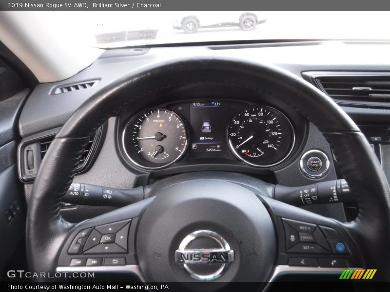 Brilliant Silver / Charcoal 2019 Nissan Rogue SV AWD