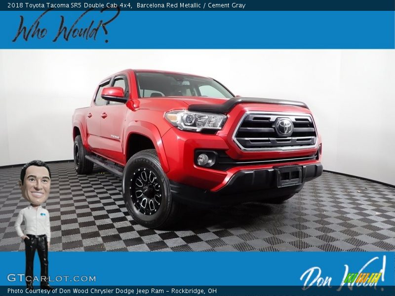 Barcelona Red Metallic / Cement Gray 2018 Toyota Tacoma SR5 Double Cab 4x4
