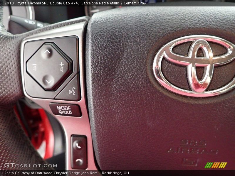 Barcelona Red Metallic / Cement Gray 2018 Toyota Tacoma SR5 Double Cab 4x4