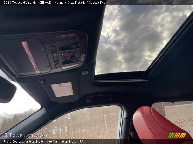 Sunroof of 2023 Highlander XSE AWD