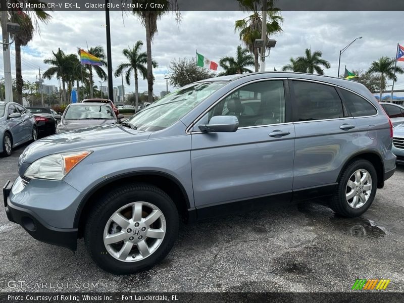 Glacier Blue Metallic / Gray 2008 Honda CR-V EX-L