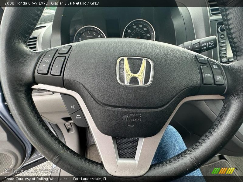 Glacier Blue Metallic / Gray 2008 Honda CR-V EX-L
