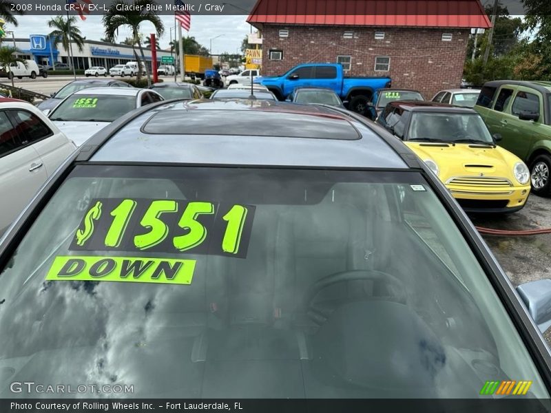 Glacier Blue Metallic / Gray 2008 Honda CR-V EX-L