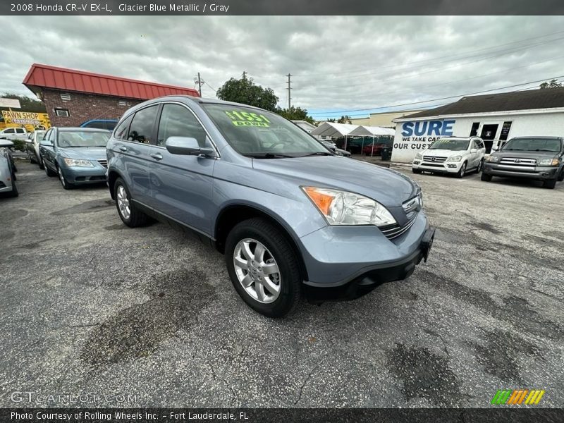 Glacier Blue Metallic / Gray 2008 Honda CR-V EX-L