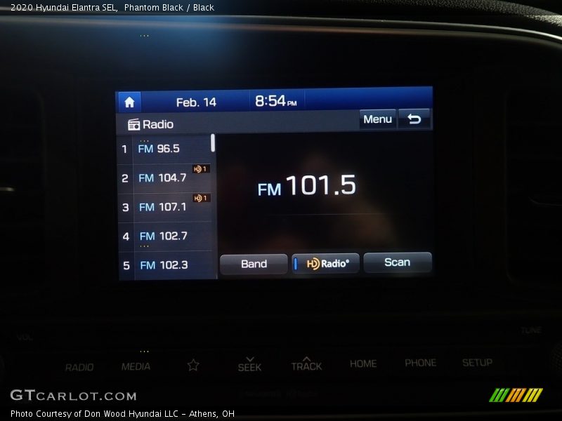 Phantom Black / Black 2020 Hyundai Elantra SEL