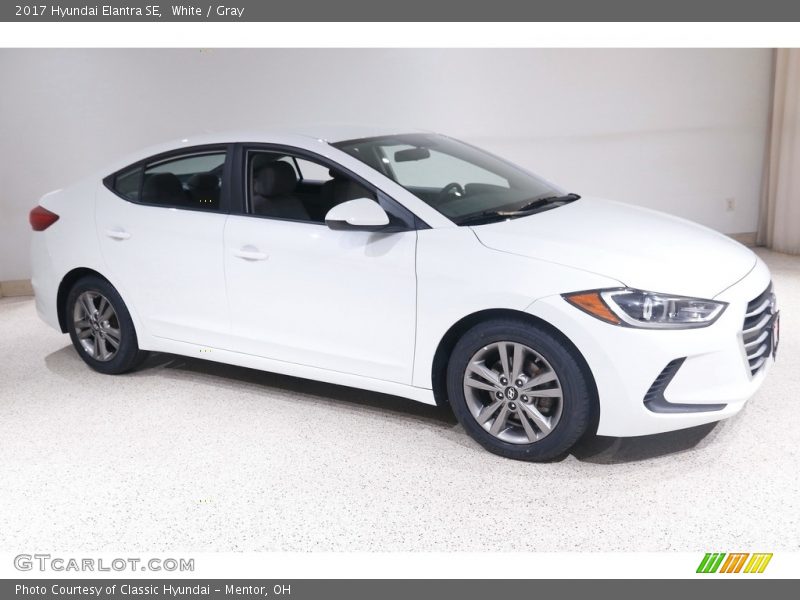 White / Gray 2017 Hyundai Elantra SE