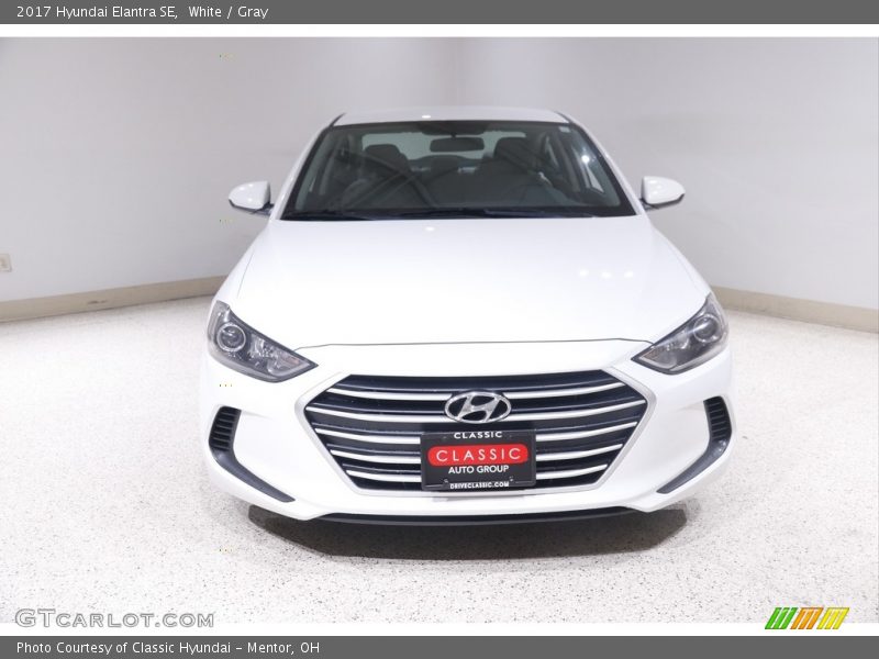 White / Gray 2017 Hyundai Elantra SE
