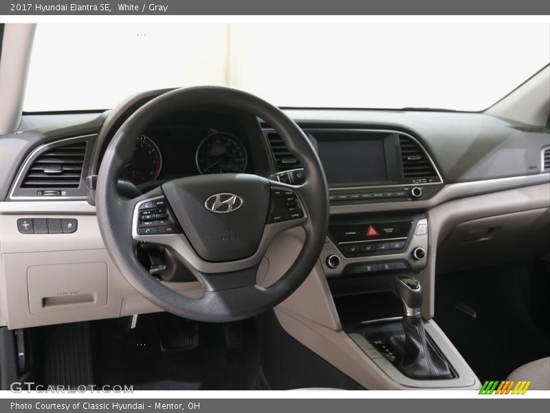 White / Gray 2017 Hyundai Elantra SE