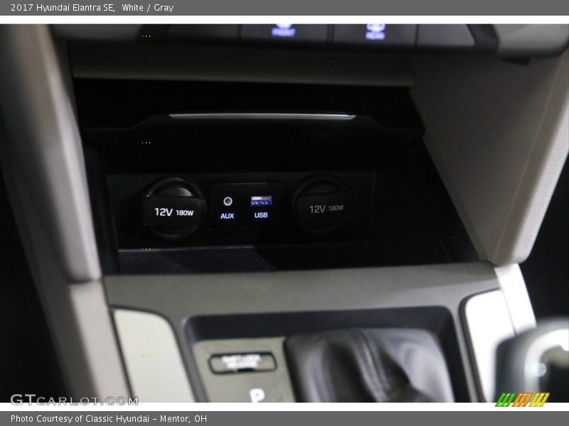 White / Gray 2017 Hyundai Elantra SE