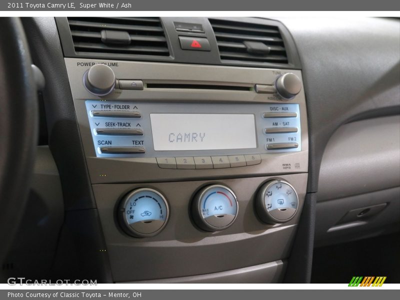 Super White / Ash 2011 Toyota Camry LE