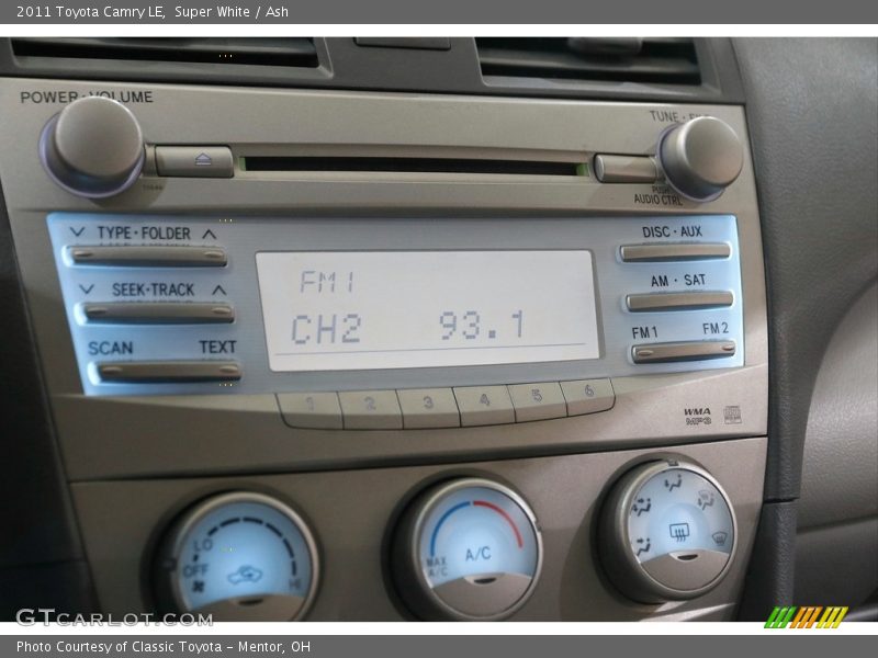 Super White / Ash 2011 Toyota Camry LE