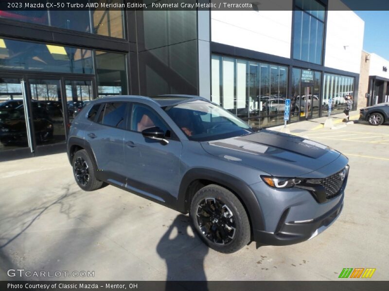 Front 3/4 View of 2023 CX-50 Turbo AWD Meridian Edition