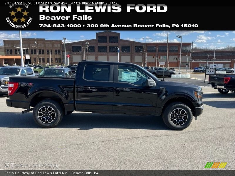 Agate Black Metallic / Black 2023 Ford F150 STX SuperCrew 4x4