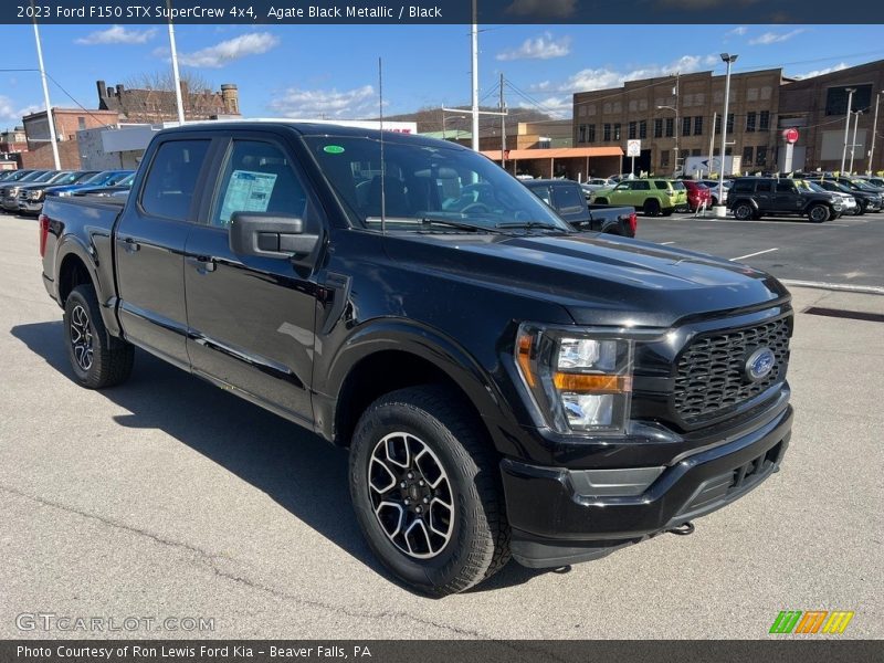 Agate Black Metallic / Black 2023 Ford F150 STX SuperCrew 4x4