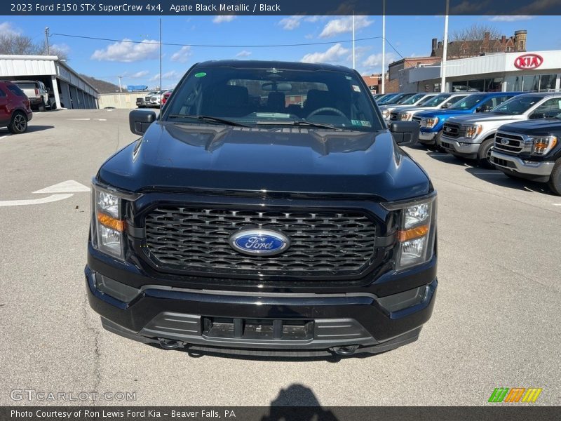 Agate Black Metallic / Black 2023 Ford F150 STX SuperCrew 4x4