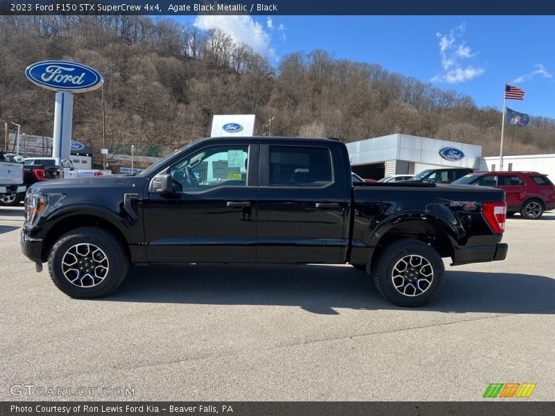 Agate Black Metallic / Black 2023 Ford F150 STX SuperCrew 4x4