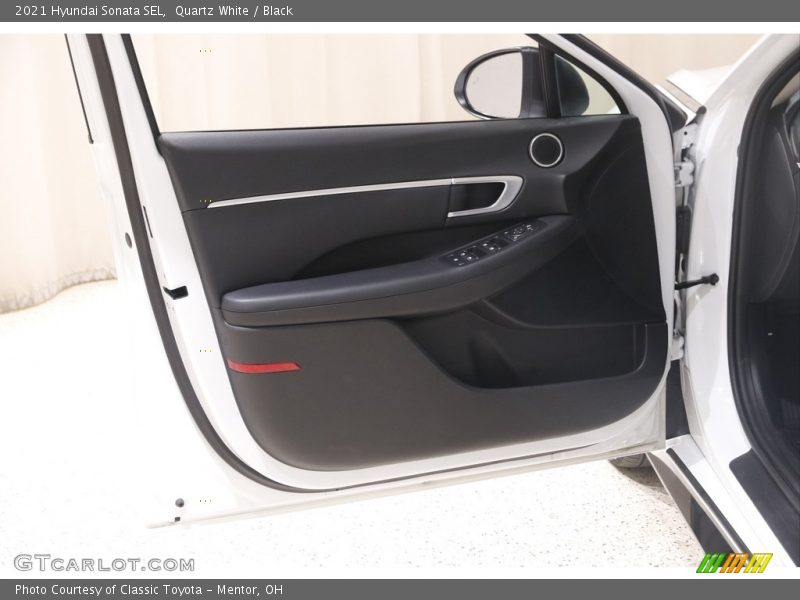 Quartz White / Black 2021 Hyundai Sonata SEL