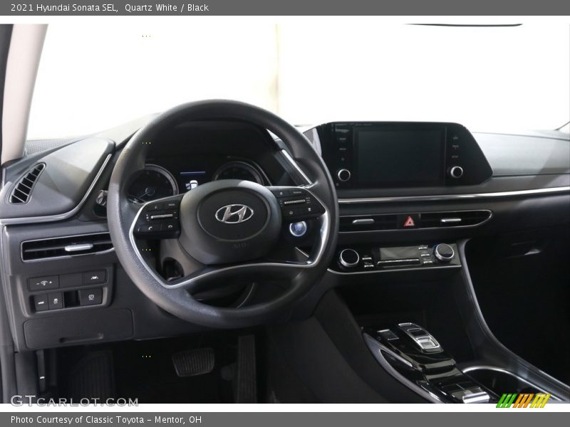 Quartz White / Black 2021 Hyundai Sonata SEL