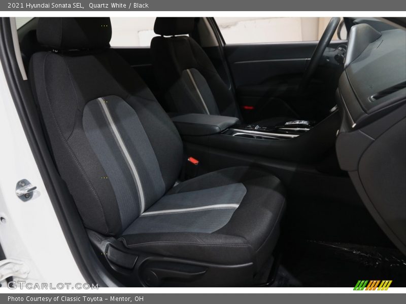 Quartz White / Black 2021 Hyundai Sonata SEL
