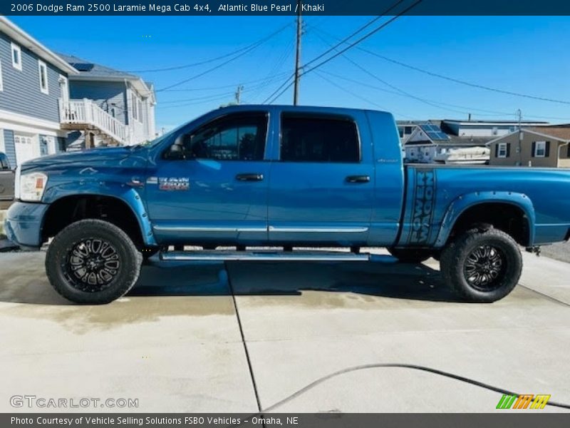 Atlantic Blue Pearl / Khaki 2006 Dodge Ram 2500 Laramie Mega Cab 4x4
