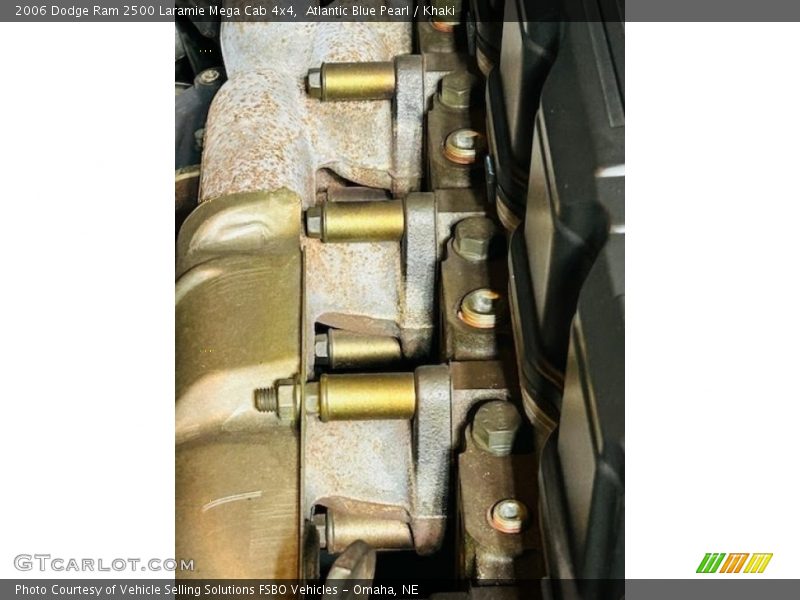 Atlantic Blue Pearl / Khaki 2006 Dodge Ram 2500 Laramie Mega Cab 4x4