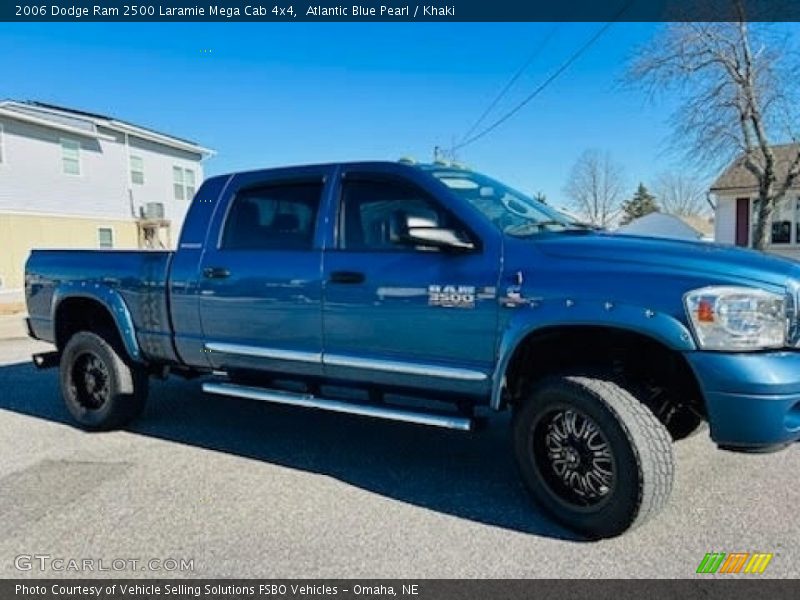 Atlantic Blue Pearl / Khaki 2006 Dodge Ram 2500 Laramie Mega Cab 4x4