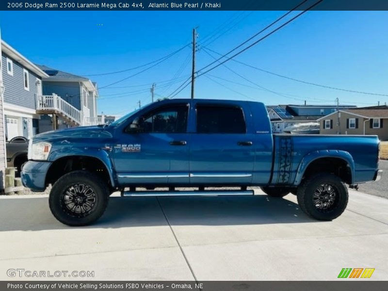Atlantic Blue Pearl / Khaki 2006 Dodge Ram 2500 Laramie Mega Cab 4x4