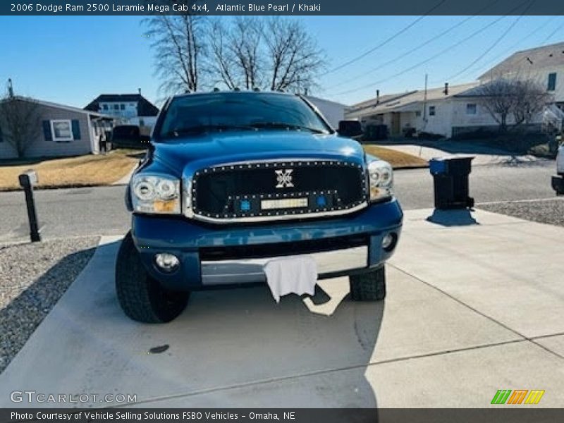 Atlantic Blue Pearl / Khaki 2006 Dodge Ram 2500 Laramie Mega Cab 4x4