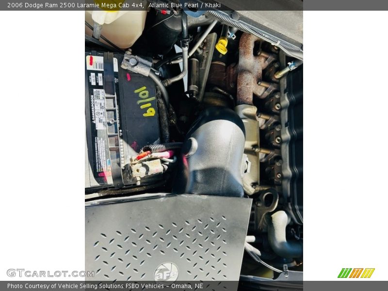 Atlantic Blue Pearl / Khaki 2006 Dodge Ram 2500 Laramie Mega Cab 4x4