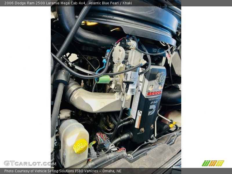 Atlantic Blue Pearl / Khaki 2006 Dodge Ram 2500 Laramie Mega Cab 4x4
