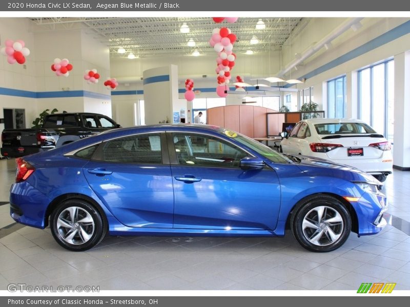 Aegean Blue Metallic / Black 2020 Honda Civic LX Sedan