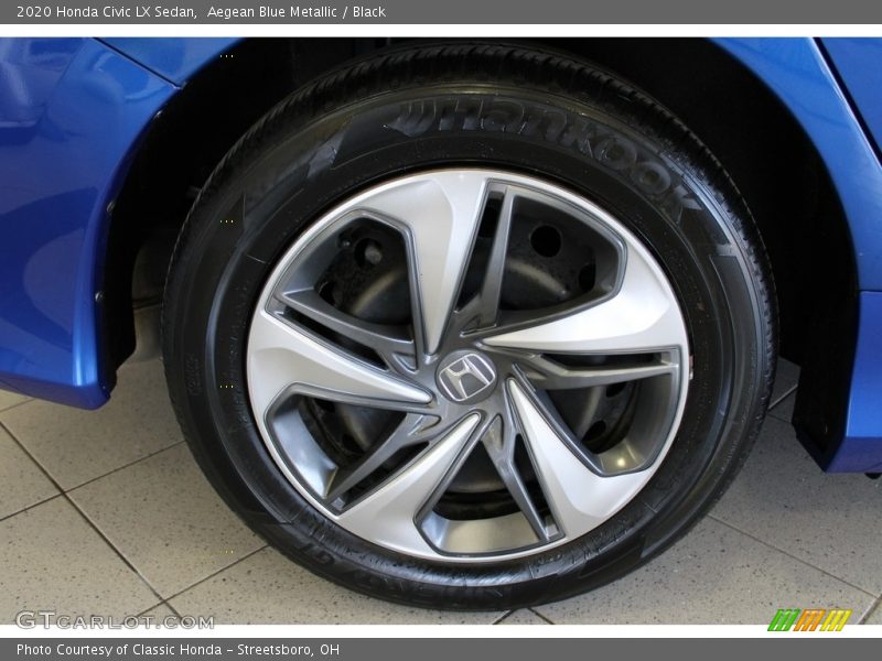 Aegean Blue Metallic / Black 2020 Honda Civic LX Sedan
