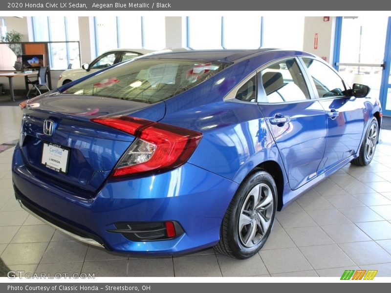 Aegean Blue Metallic / Black 2020 Honda Civic LX Sedan