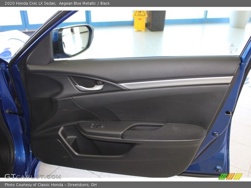 Aegean Blue Metallic / Black 2020 Honda Civic LX Sedan