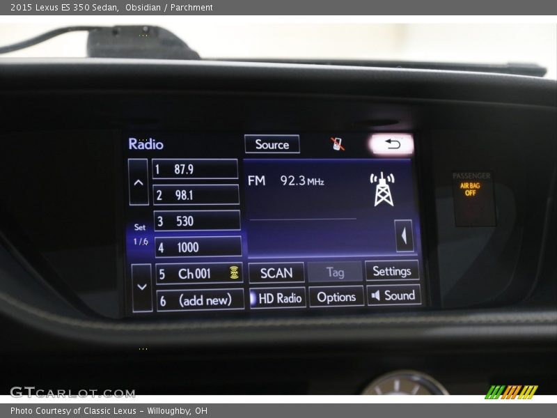 Obsidian / Parchment 2015 Lexus ES 350 Sedan