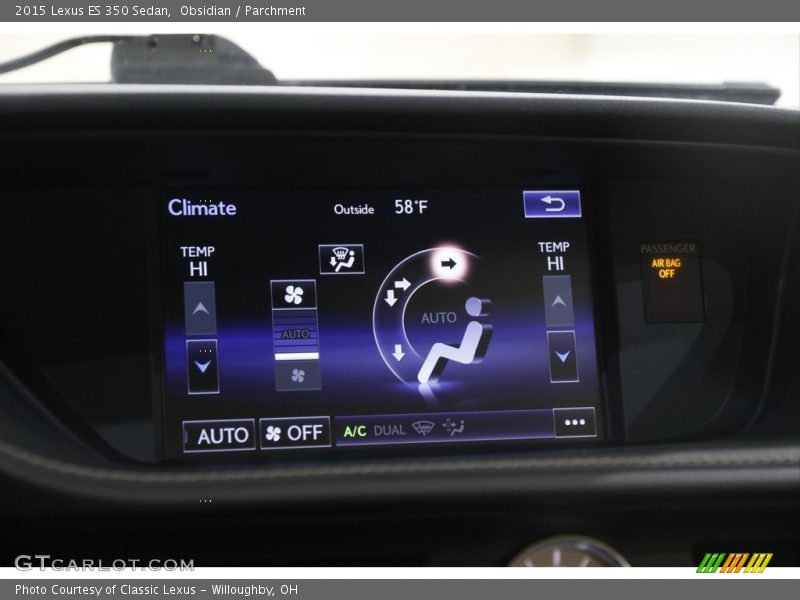 Obsidian / Parchment 2015 Lexus ES 350 Sedan
