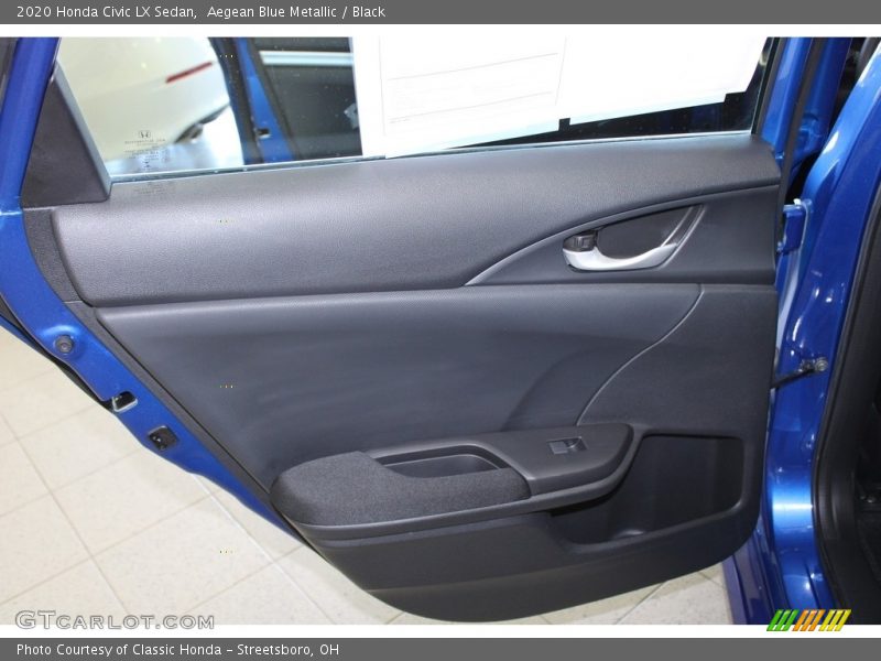 Aegean Blue Metallic / Black 2020 Honda Civic LX Sedan