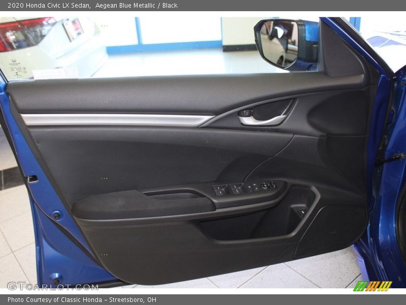 Aegean Blue Metallic / Black 2020 Honda Civic LX Sedan