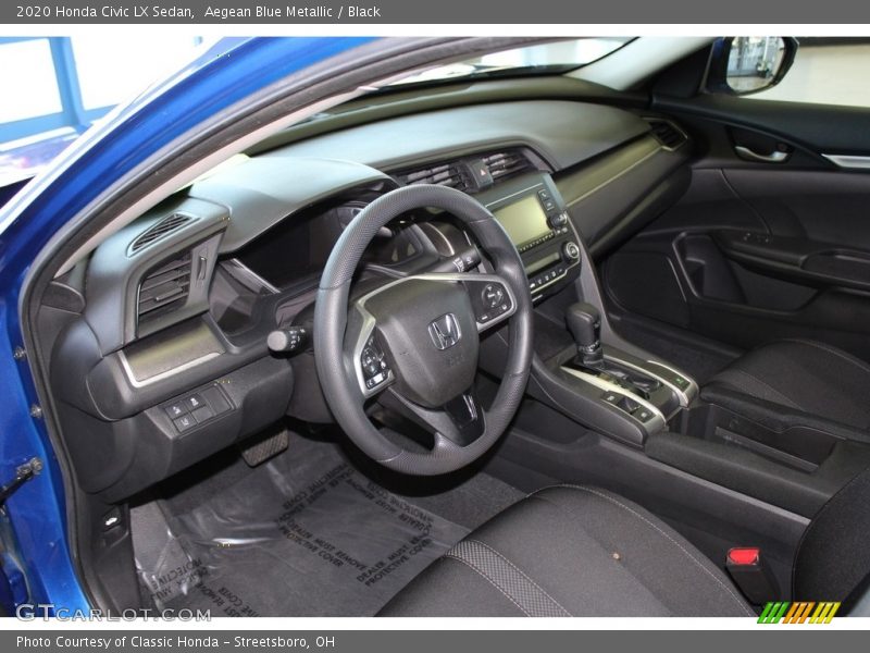 Aegean Blue Metallic / Black 2020 Honda Civic LX Sedan