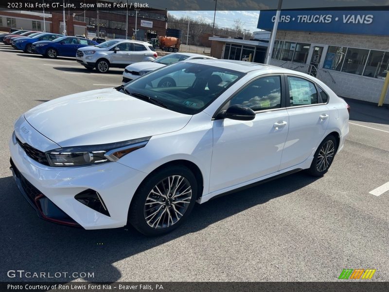 Snow White Pearl / Black 2023 Kia Forte GT-Line