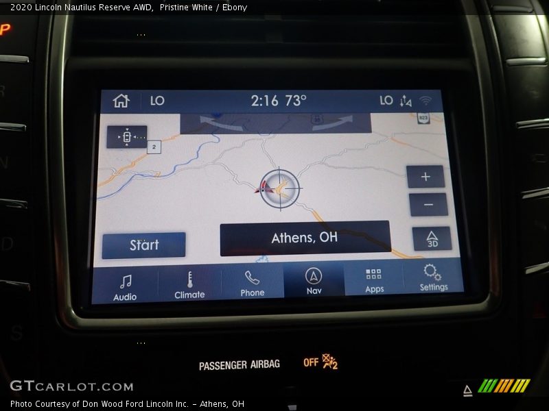 Pristine White / Ebony 2020 Lincoln Nautilus Reserve AWD