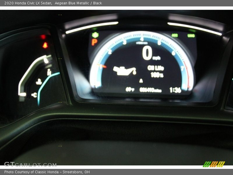 Aegean Blue Metallic / Black 2020 Honda Civic LX Sedan