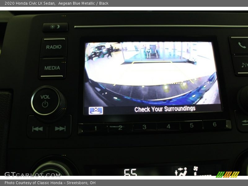 Aegean Blue Metallic / Black 2020 Honda Civic LX Sedan