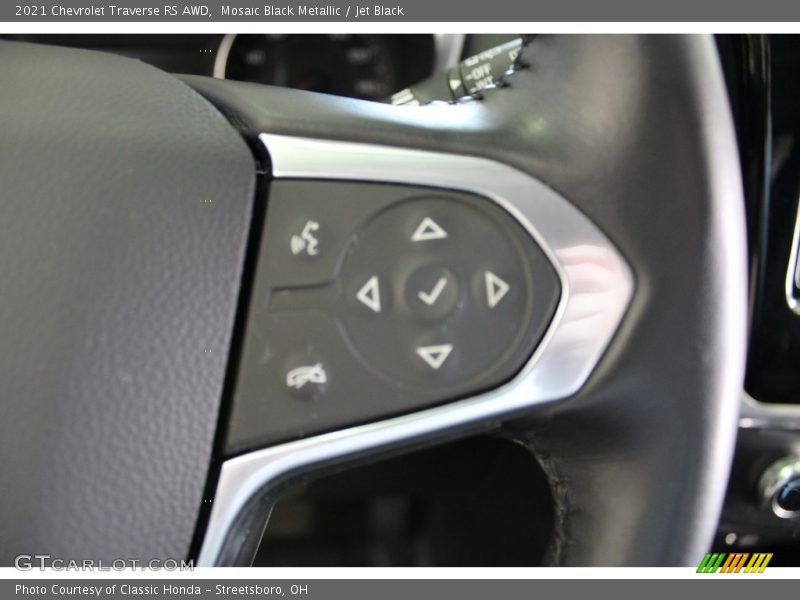 Mosaic Black Metallic / Jet Black 2021 Chevrolet Traverse RS AWD