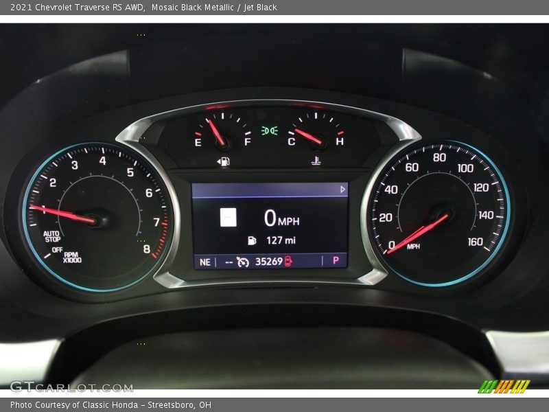 Mosaic Black Metallic / Jet Black 2021 Chevrolet Traverse RS AWD