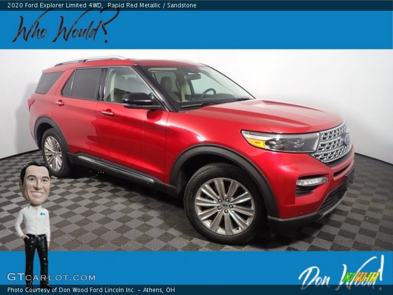 Rapid Red Metallic / Sandstone 2020 Ford Explorer Limited 4WD