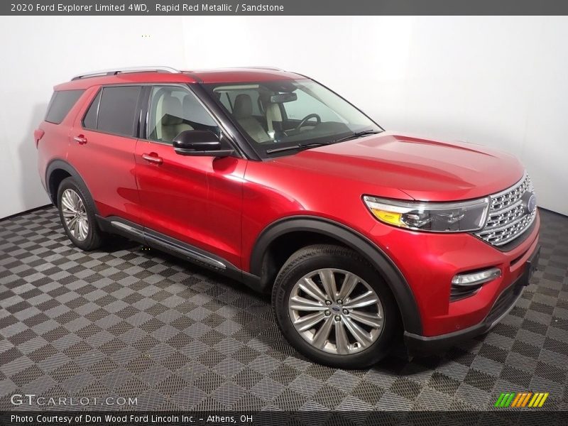 Rapid Red Metallic / Sandstone 2020 Ford Explorer Limited 4WD