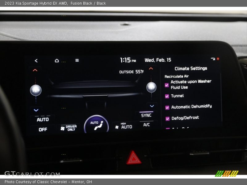 Fusion Black / Black 2023 Kia Sportage Hybrid EX AWD