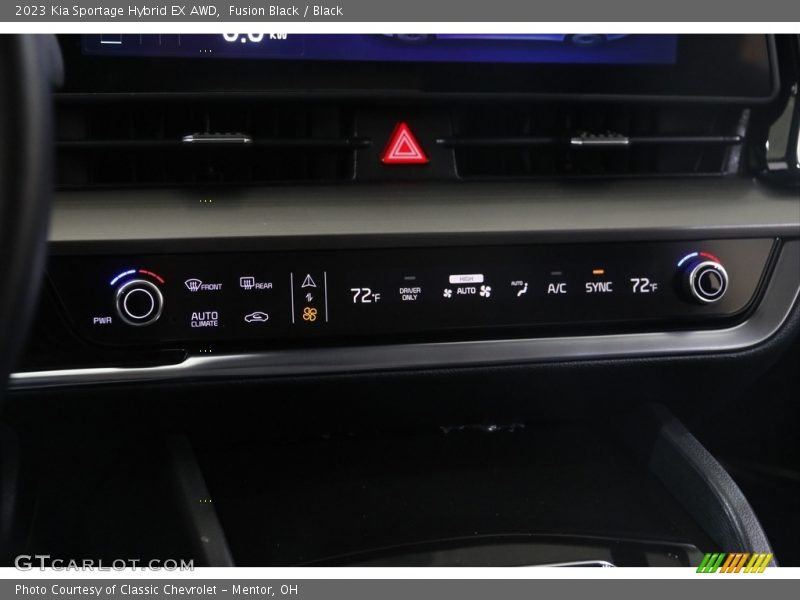 Fusion Black / Black 2023 Kia Sportage Hybrid EX AWD