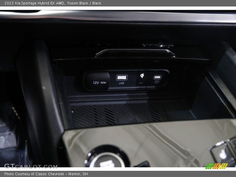 Fusion Black / Black 2023 Kia Sportage Hybrid EX AWD